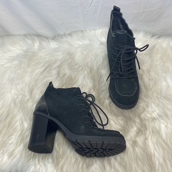 Circus By Sam Edelman Denver Black Suede Ankle Booties Sz 7.5 - Picture 2 of 7